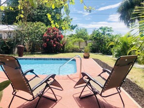 Outdoor pool, a heated pool