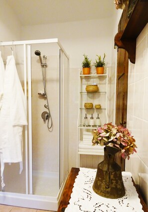 Ensemble douche/baignoire, sĂšche-cheveux, bidet, serviettes fournies