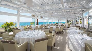 Outdoor banquet area