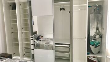 2 bedrooms, iron/ironing board, travel crib, WiFi