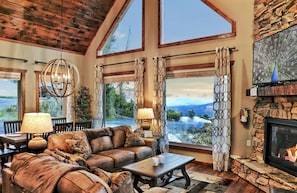 Fireplace, table football