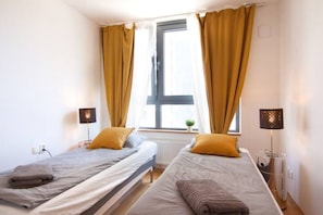 2 bedrooms, desk, iron/ironing board, WiFi