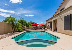Outdoor pool, a heated pool