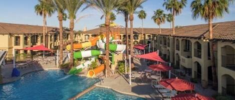 Outdoor pool, a heated pool