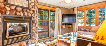 Dog-friendly waterfront cabin w/ wood-burning fireplace, boat dock, & firepit