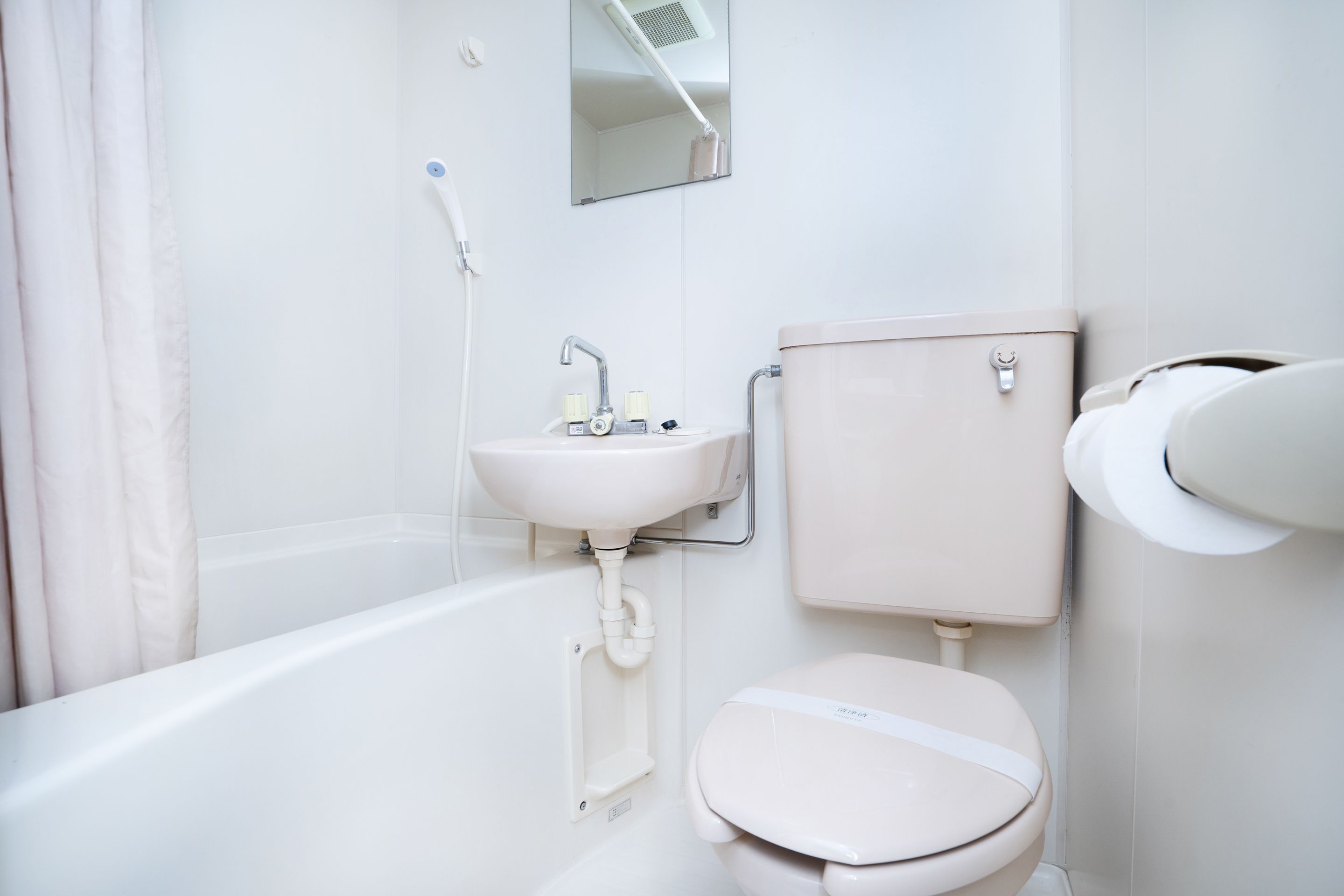 combined shower/bathtub, hair dryer, towels