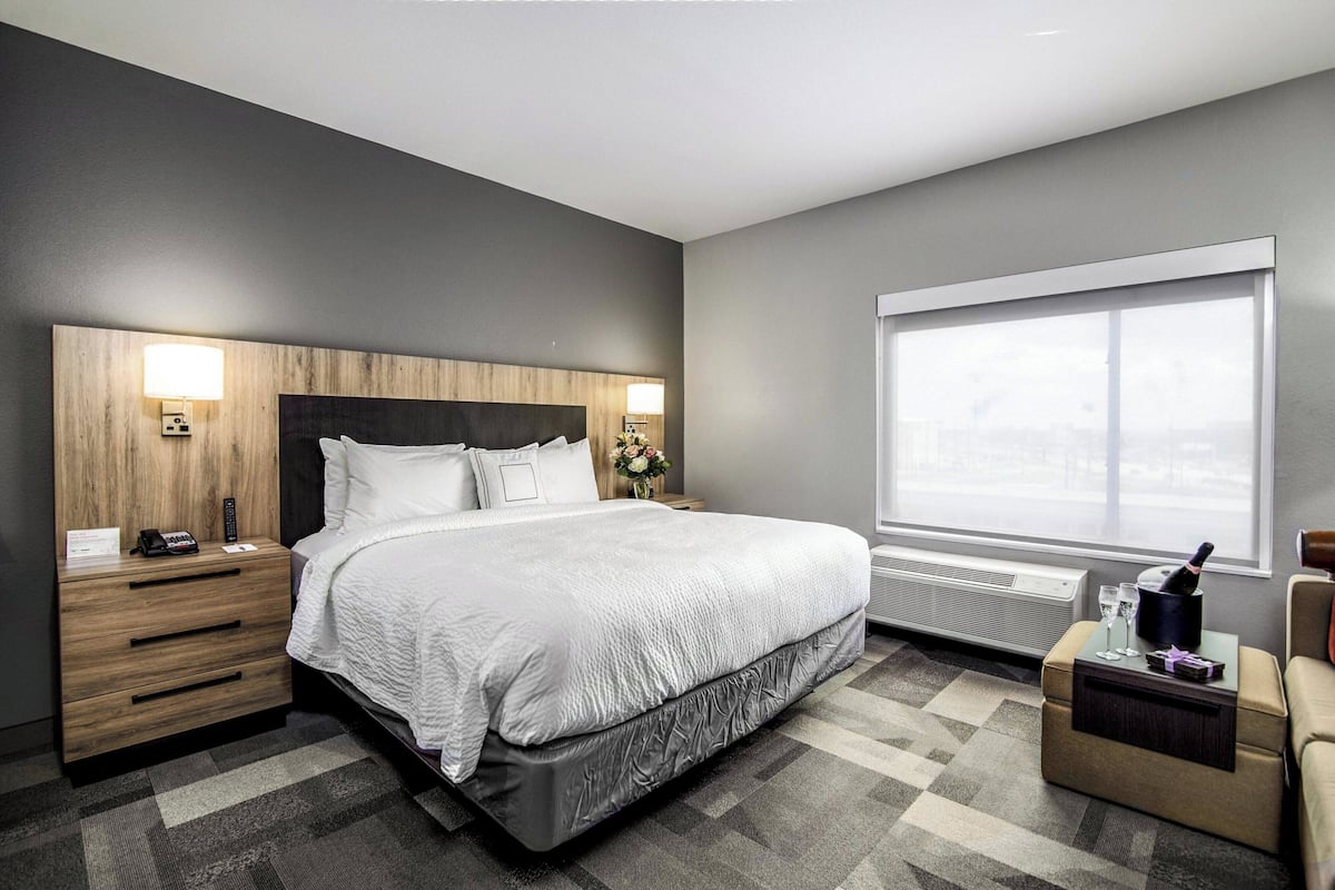 studio, 1 king bed with sofa bed | 1 bedroom, desk, laptop workspace, blackout curtains