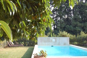 Seasonal outdoor pool, pool loungers - Mas de la Respelido (Cabannes)