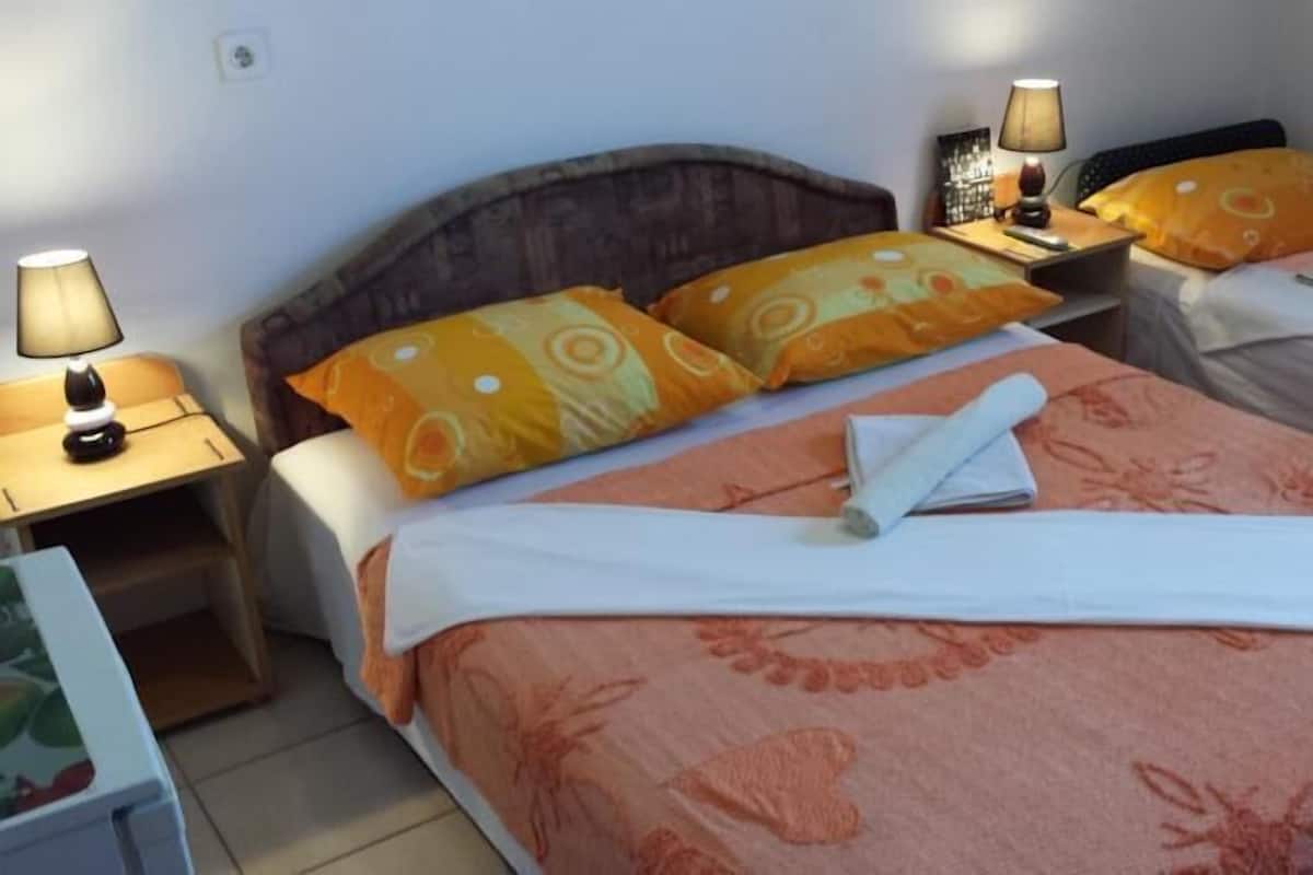 Slaapzaal, gedeelde badkamer | 1 slaapkamer, geluiddichte muren, een strijkplank/strijkijzer