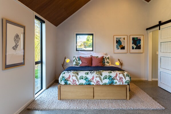 1 bedroom, desk, iron/ironing board, travel cot