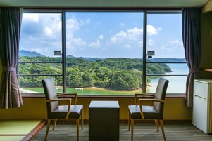 Japanese Style Room, No bathroom, Sea side, Non Smoking | Balcony view