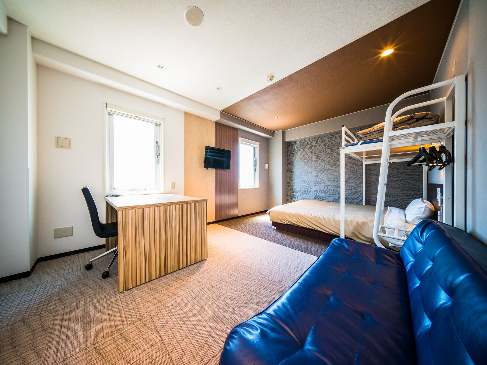 blackout curtains, iron/ironing board, free wifi, bed sheets