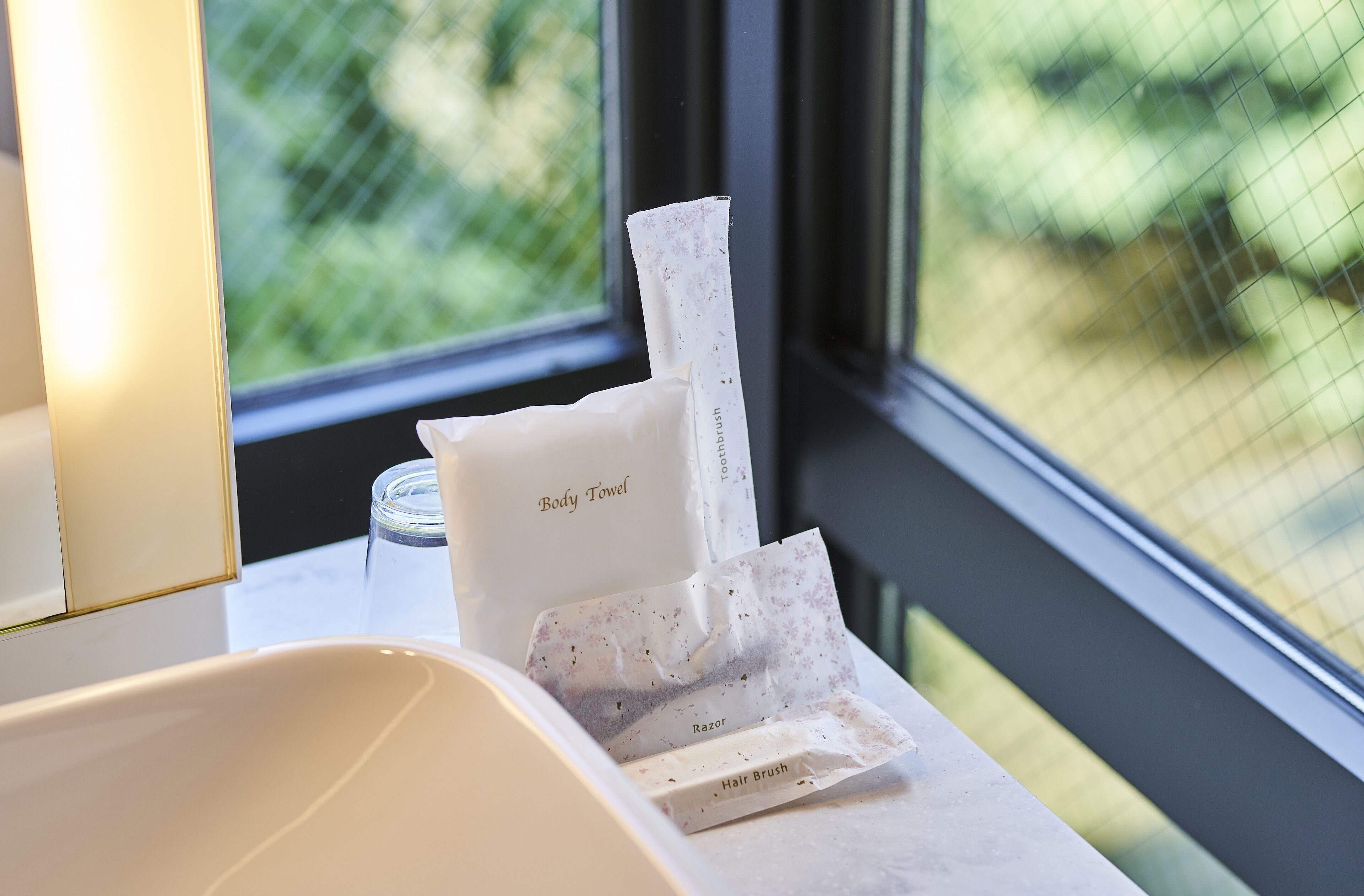 free toiletries, hair dryer, slippers, electronic bidet