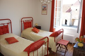 Individually decorated, individually furnished, desk, iron/ironing board