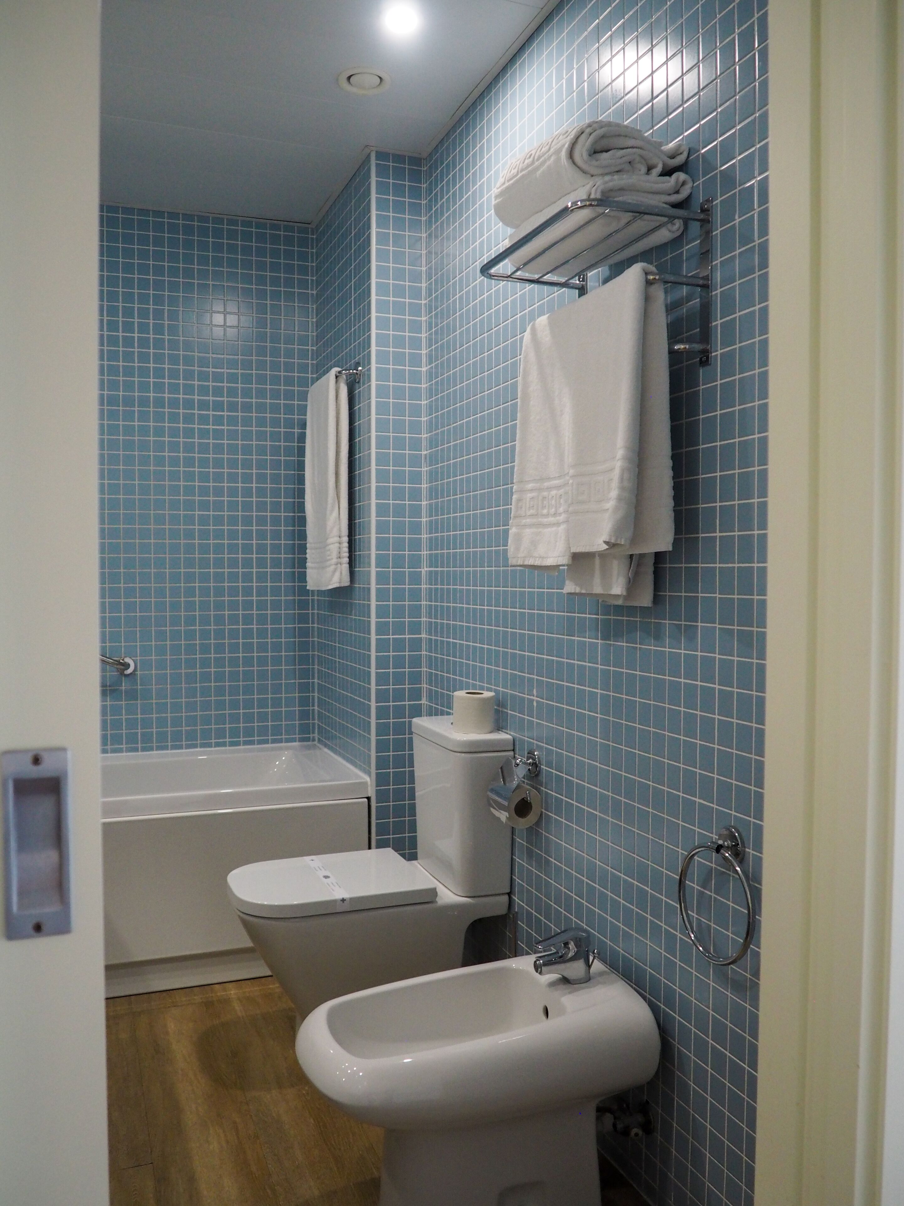 the master suite ( sea view) | bathroom | hair dryer, towels, soap, shampoo