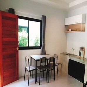 Grand House, 1 Bedroom | Private kitchen | Full-size fridge, microwave, stovetop, electric kettle - Malinee Resort (Choeng Thale)