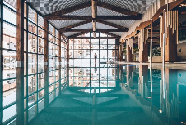 Indoor pool, a heated pool