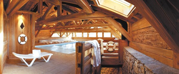 Indoor pool, a heated pool