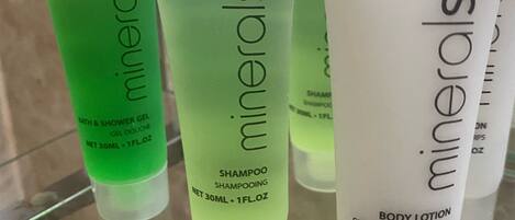 تجهيزات دش، مجففات شعر، مناشف، صابون