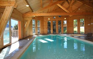 Indoor pool, a heated pool