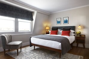 Deluxe tweepersoonskamer, 1 kingsize bed | Lakens van Egyptisch katoen, luxe beddengoed, donsdekens