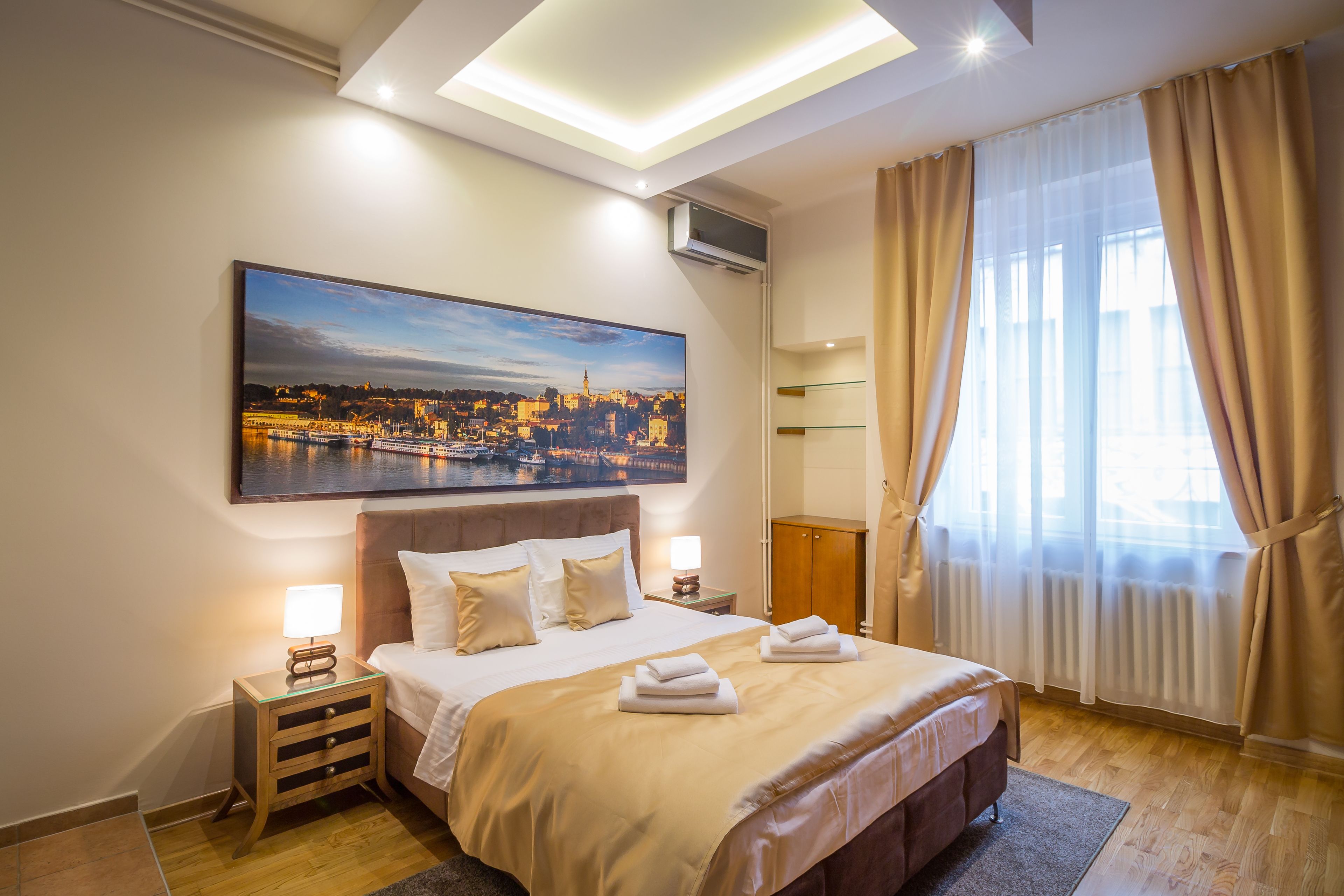 Apartment, 2 Schlafzimmer, Terrasse | Schreibtisch, Verdunkelungsvorhänge, schallisolierte Zimmer