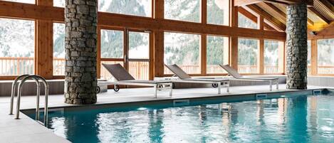 Indoor pool, a heated pool