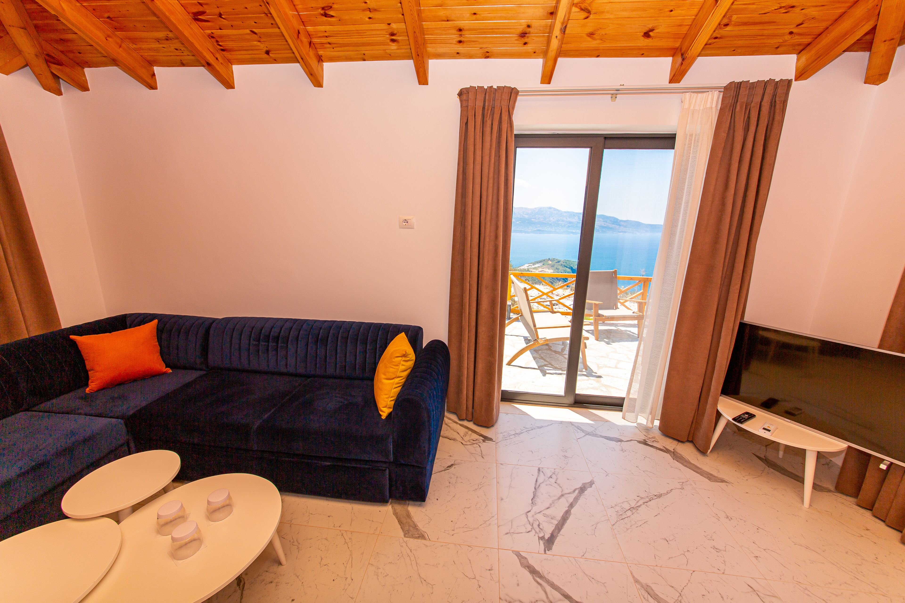 Suite, Terrace, Sea View | Living area | Flat-screen TV