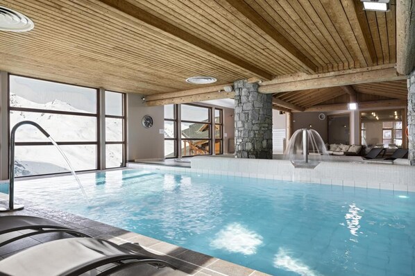 Indoor pool, a heated pool