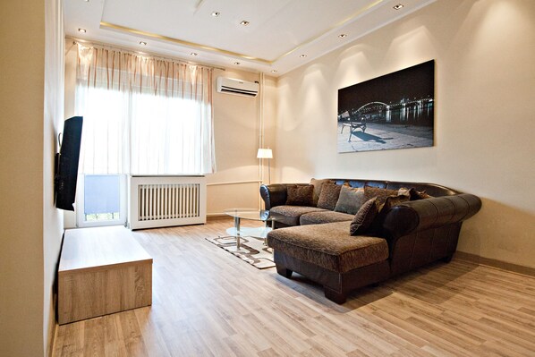 Grand Apartment, 2 Bedrooms, City View | Living area - Feel Belgrade Bohemian Apartment (Belgrade)