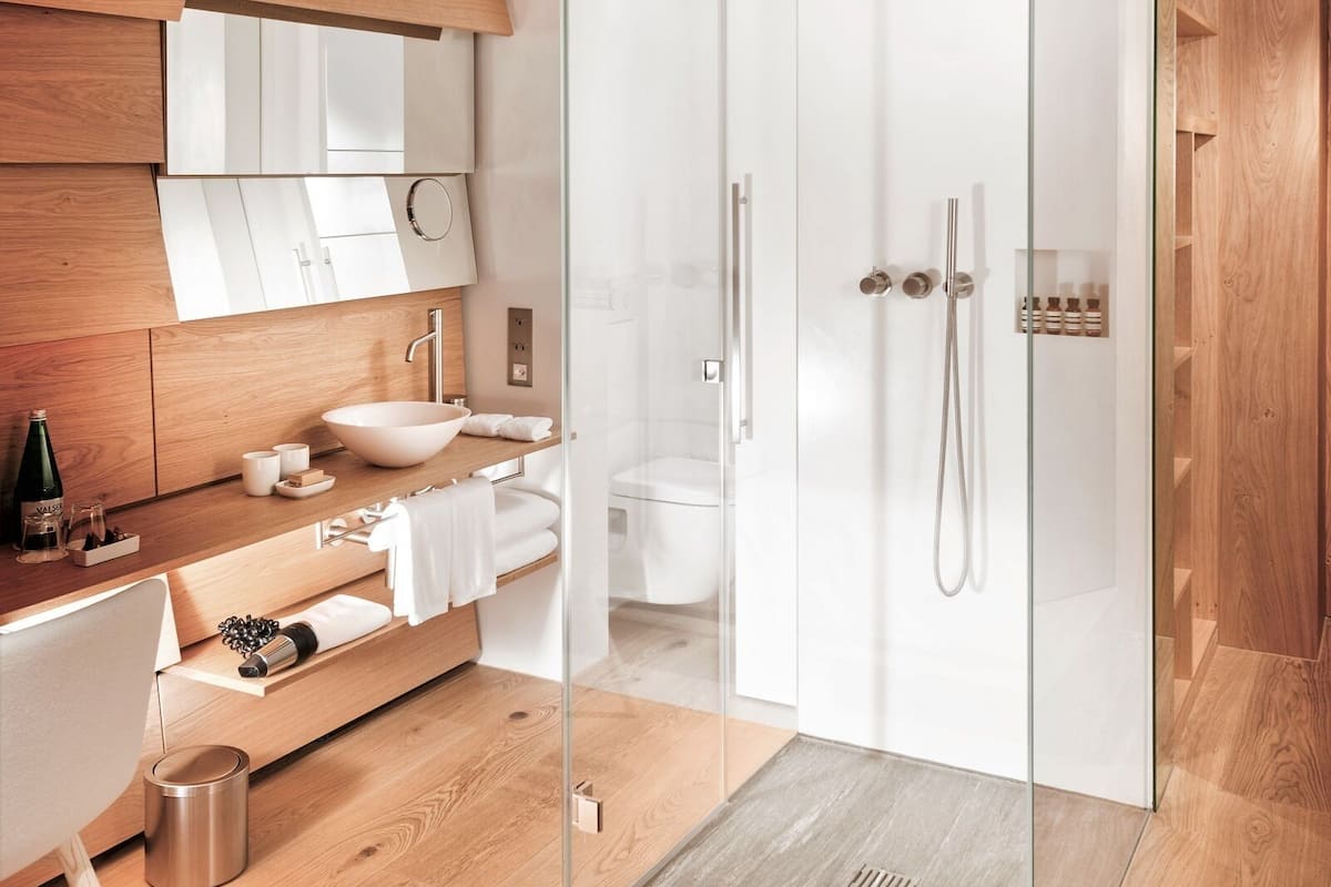 double room (kuma) | bathroom | shower, rainfall showerhead, free toiletries, hair dryer