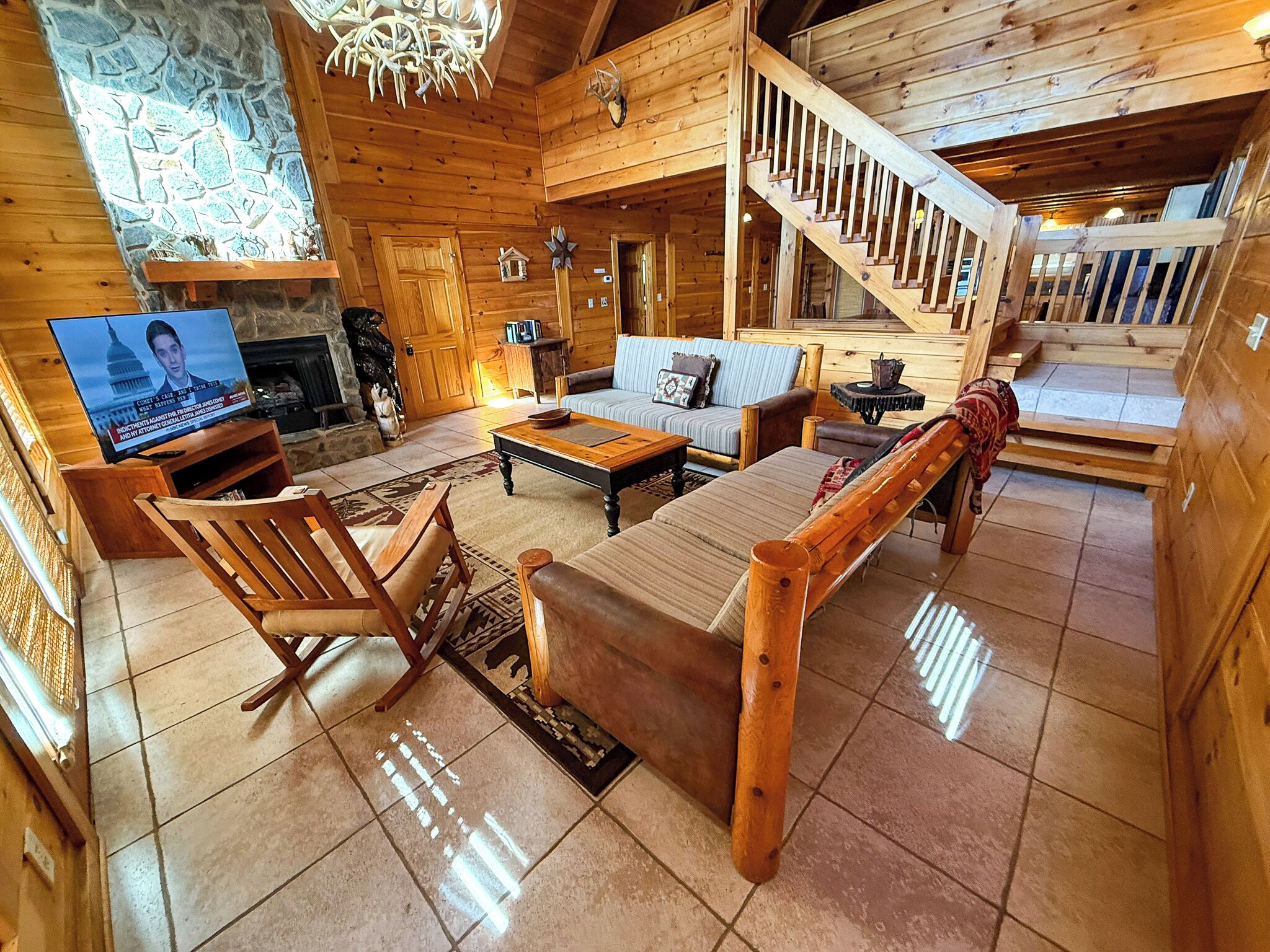 Smart TV, fireplace, video games, table tennis