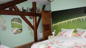 Individually decorated, individually furnished, desk, laptop workspace