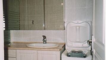 Een haardroger, toiletpapier