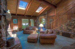 Televisión y chimenea 