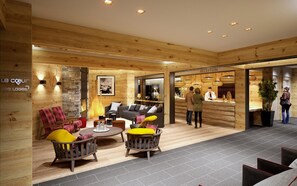 Lobby - 50m from resort center, swimming pool, terrace, balcony, tv, ski locker, 47-55m², Les Menuires (Les Menuires)