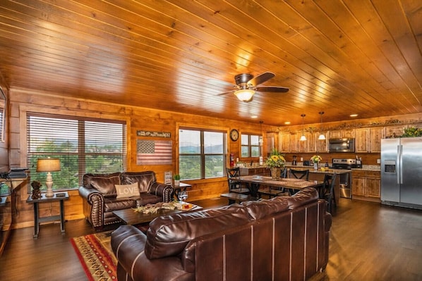 Smart TV, fireplace, video games