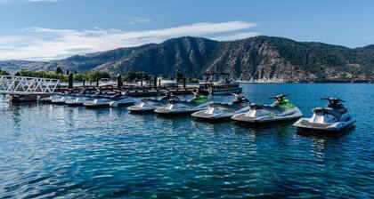 Lake view oasis w/ private hot tub & deck - Walk to downtown & lake