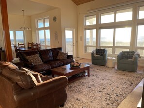 Smart TV, fireplace, DVD player, foosball