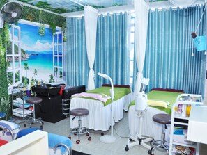 Body scrubs, facials, manicures and pedicures