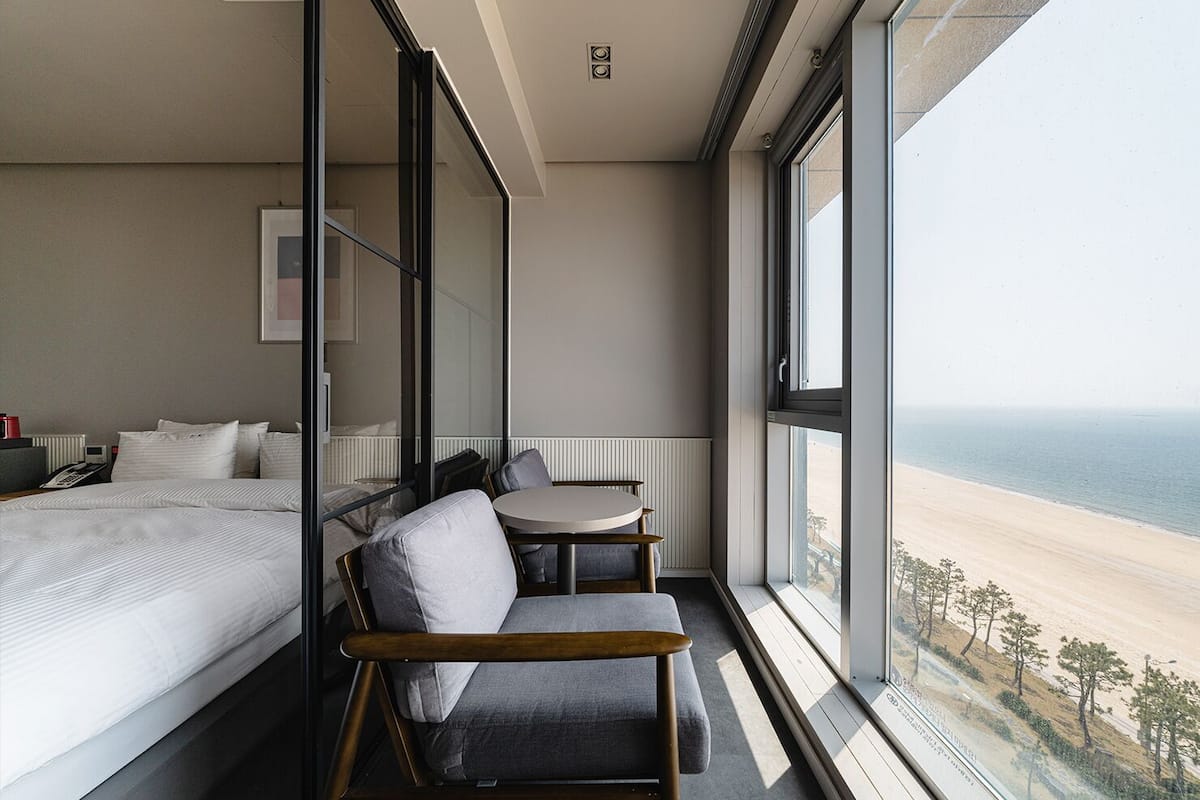 standard double room, ocean view | terrace/patio