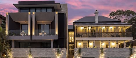 Front of property – evening/night