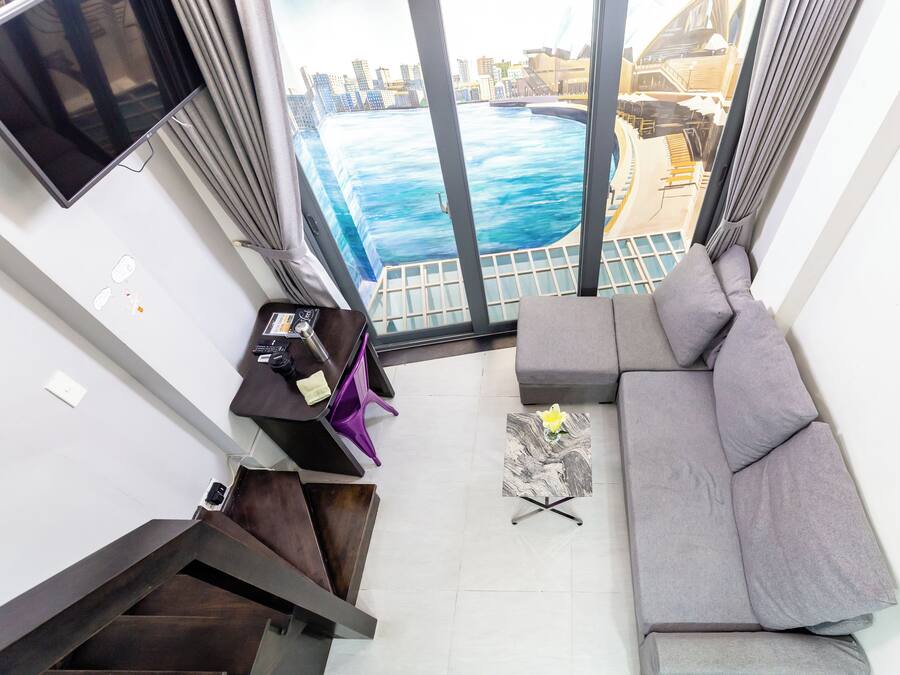 Loft conforto | 1 quarto, frigobar, individualmente decorados