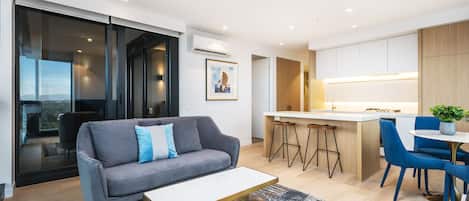 50-inch flat-screen TV with digital channels, TV