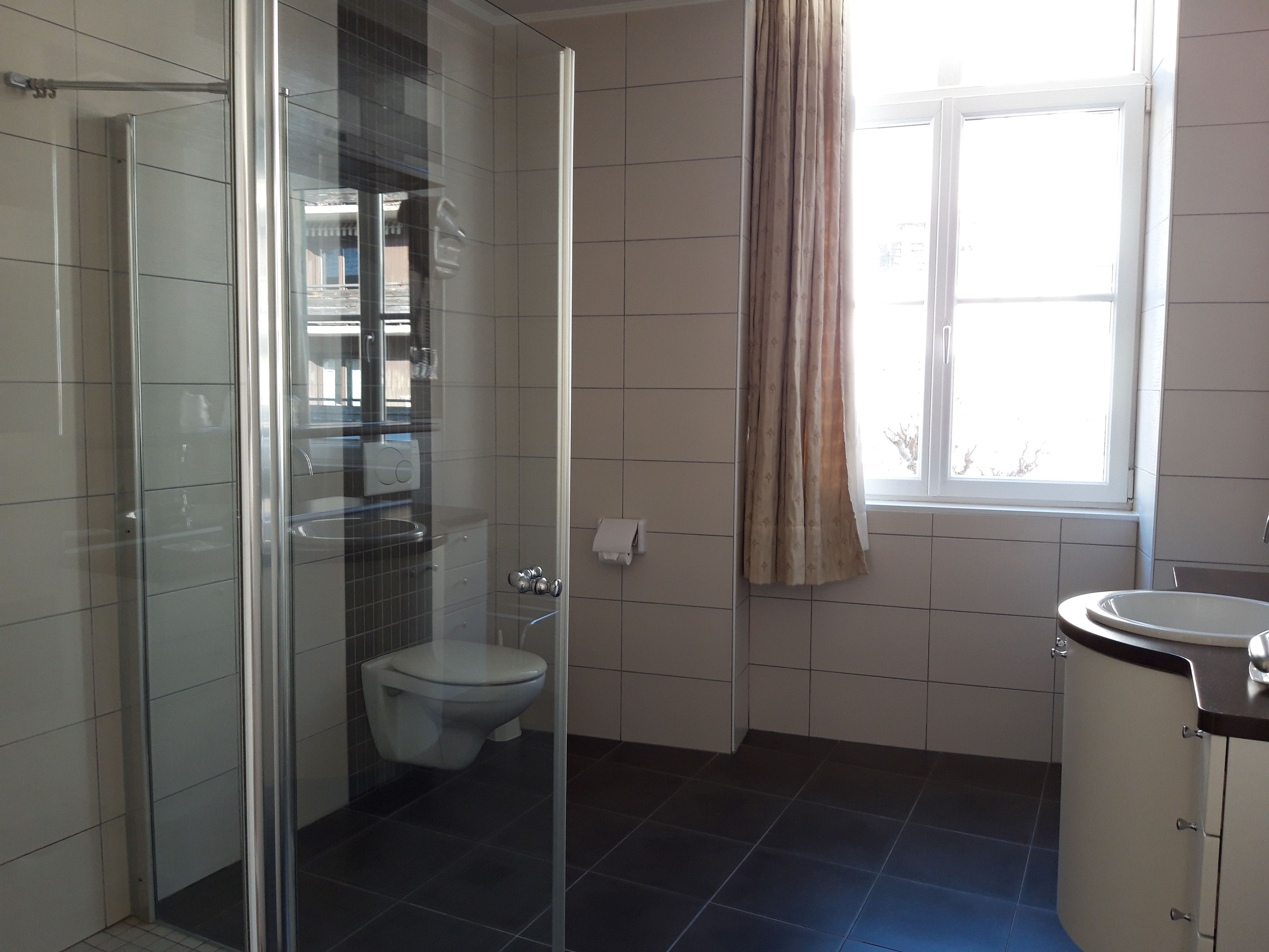 superior suite | bathroom | shower, free toiletries, hair dryer, towels