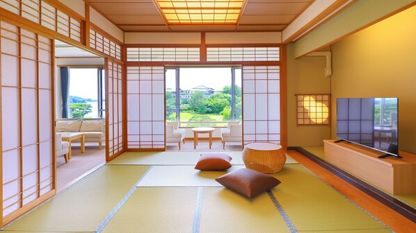 Junior Suite Japanese-Western Style Room,12+8 Tatami-mats + Twin, Non Smoking | In-room safe - Ooedo Onsen Monogatari Premium Hotel Sokan (Matsushima)