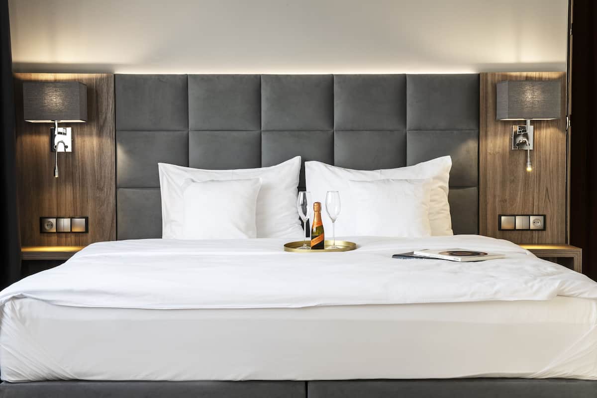 superior double room | minibar, desk, laptop workspace, blackout curtains