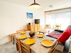 TV - 2-room apartment at the foot of the slopes, pets allowed, Les Deux Alpes (Les Deux Alpes)