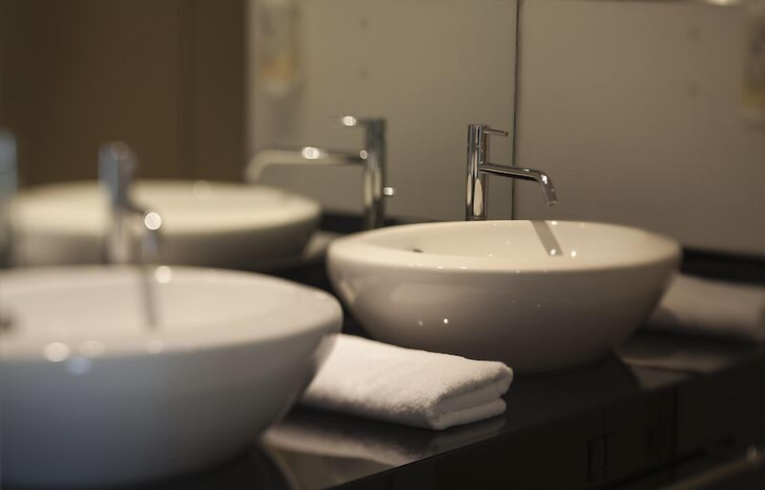 free toiletries, hair dryer, towels