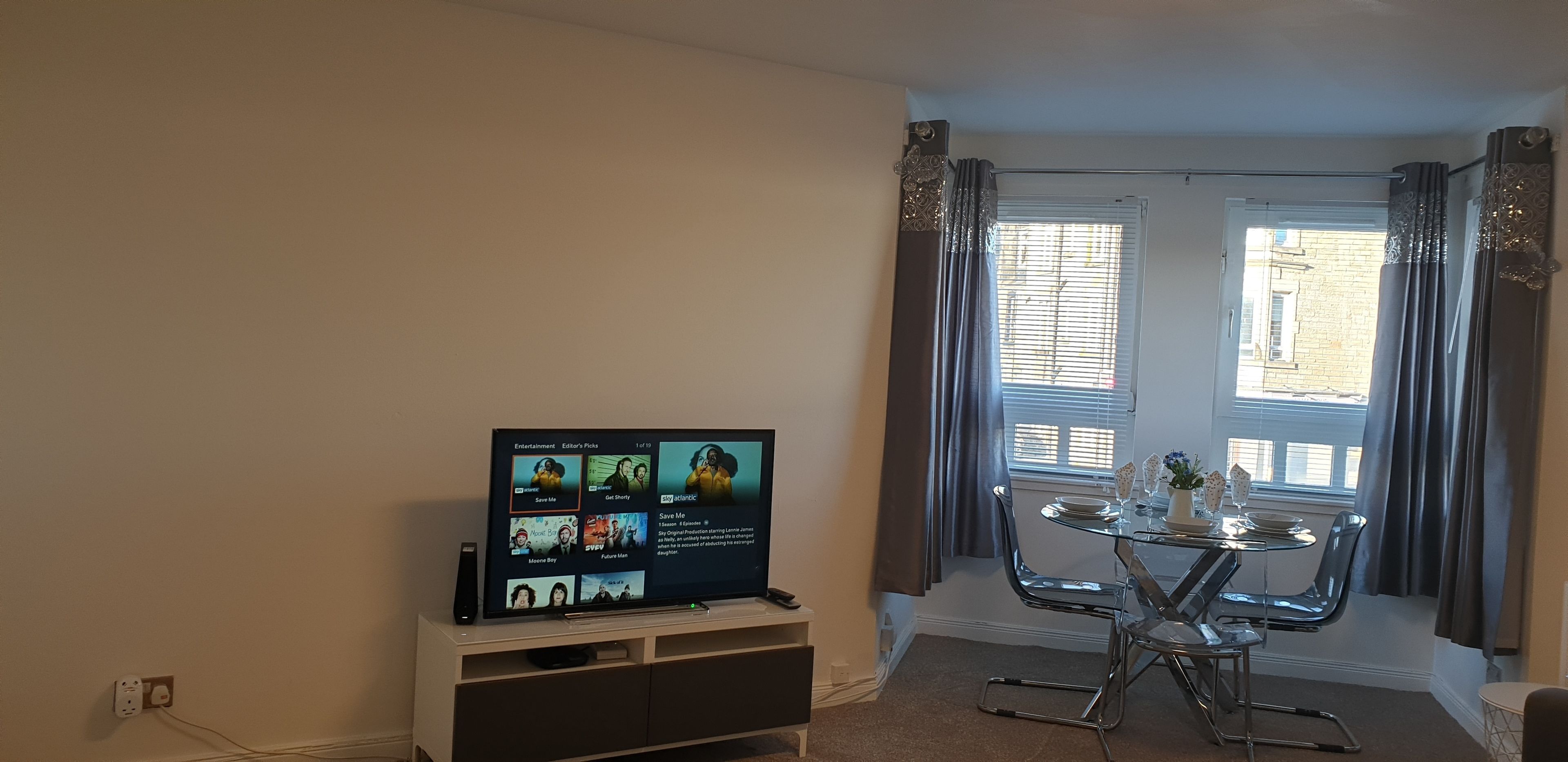 Apartment, 1 Bedroom | Living area | 42-inch Smart TV with digital channels, TV, DVD player